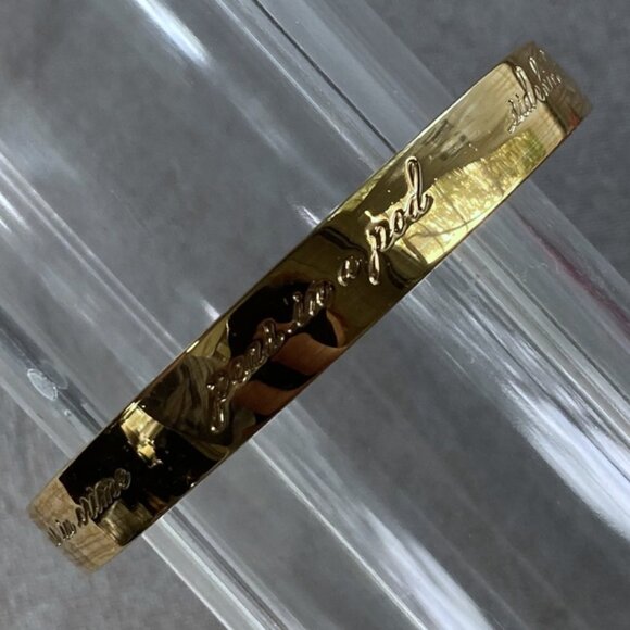 Kate Spade - Bridesmaid Idiom Bangle, gold tone bangle best friend ever engraved - Picture 5 of 10